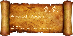 Vukovich Vivien névjegykártya